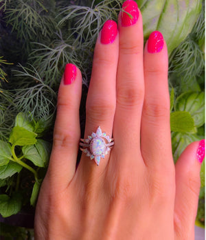 Opal promise ring