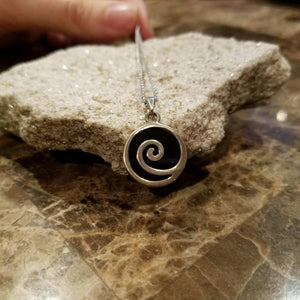 Sterling Silver Spiral Swirl Necklace