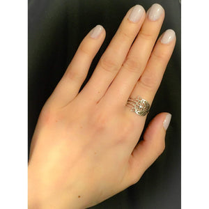 Sterling Silver Hamsa Ring-Hand of Fatima Hand of God