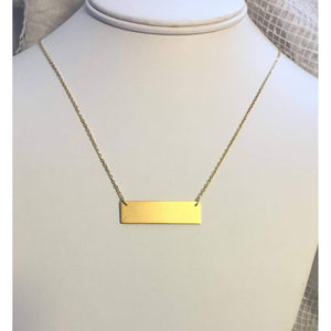 Love Necklace,Love Plaque -Gold Love Plaque necklace,Brushed gold necklace