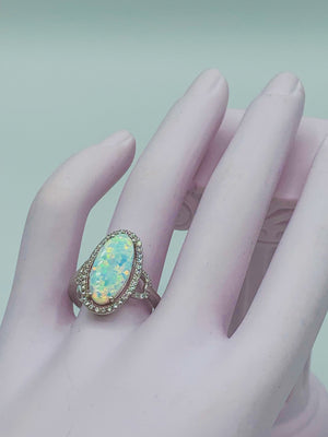 Opal Cocktail Ring | White Opal Ring