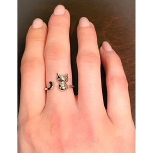 Sterling Silver Kitty Cat Ring