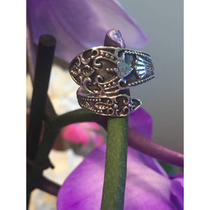 Sterling Silver Vintage Victorian Spoon Ring