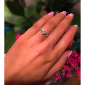 Genuine Blue Topaz Gemstone Ring