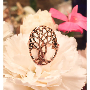 Rose Gold Tree of Life Ring-Tree of Life Statement Ring