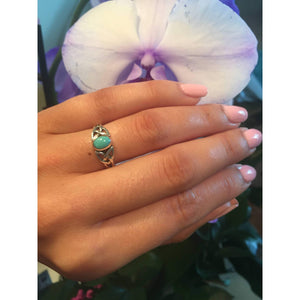 Turquoise Celtic Knot Promise Ring