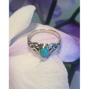 Turquoise Celtic Knot Promise Ring