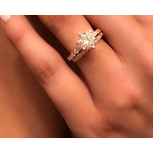 Rose Gold Wedding Rings-2 Carat Diamond Engagement -Solitaire Engagement Ring