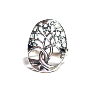 Tree of Life Ring Set in Sterling Silver or Rose Gold